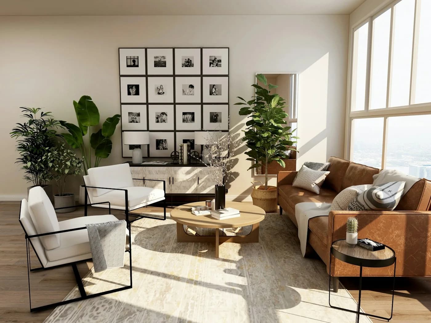 Bright apartment living room