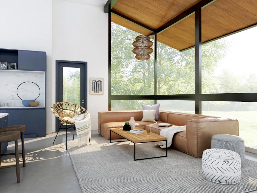 A carefully styled living room